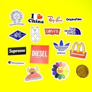 3/$20 brand new 15pcs waterproof stickers